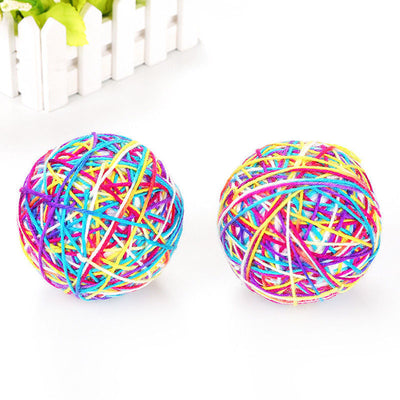 (Random color) The New Cat Toy With a 9 Cm Diameter Wool Ball is Scratch-Proof