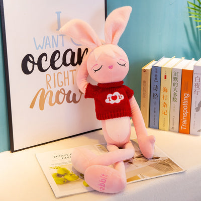 New Style Plush Toy Pink Rabbit Doll Playful Rabbit