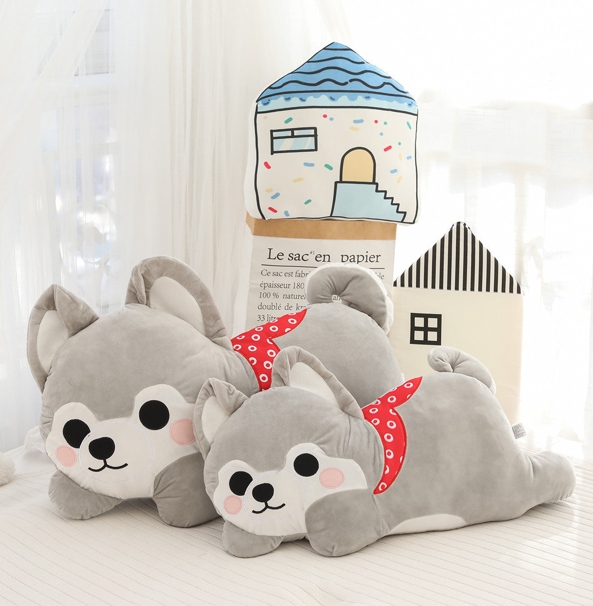 Cute printed Shiba Inu cushion pillow