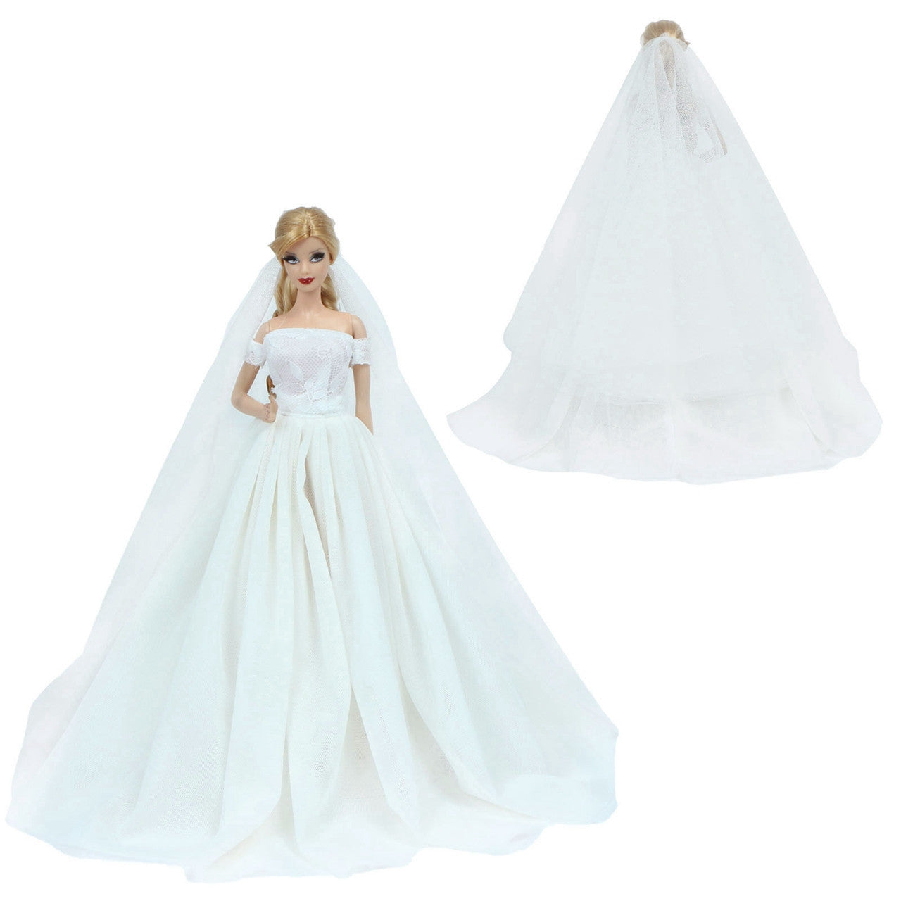 30cm Doll Accessory Skirt Fashion Trailing Dress