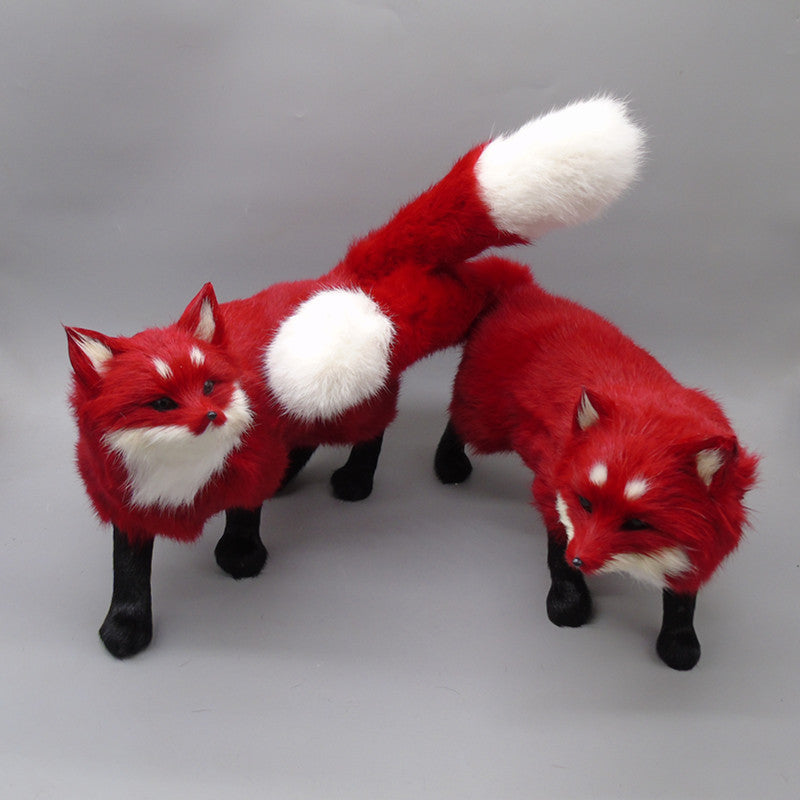 Crafts Rabbit Fur Simulation Fox Enhance Popularity Charm Home Decoration Handicrafts