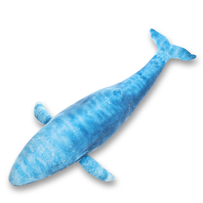 Summer blue whale plush doll
