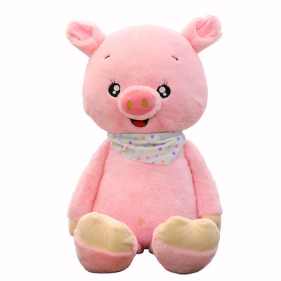 Solid Color Cute Cartoon Scarf Pig Doll Plush