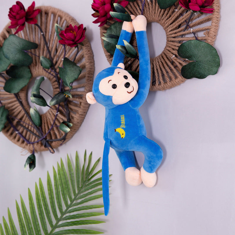 Long-armed Monkey Plush Toy Cute Banana Hanging Curtain