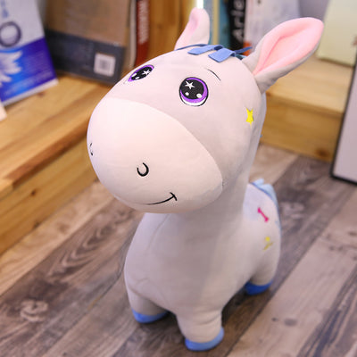 Colorful donkey plush toy ragdoll doll
