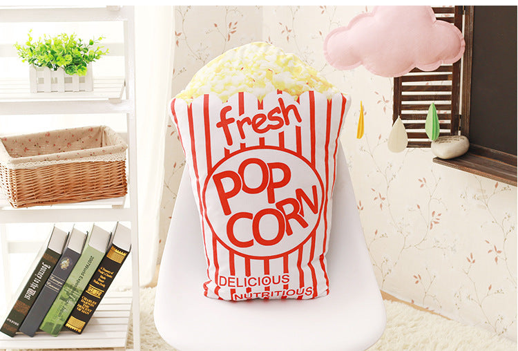 Cute Creative Snack Pillow French Fries Cola Popcorn Removable And Washable Plush Cushion Sofa Cushion Simulation