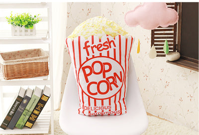 Cute Creative Snack Pillow French Fries Cola Popcorn Removable And Washable Plush Cushion Sofa Cushion Simulation