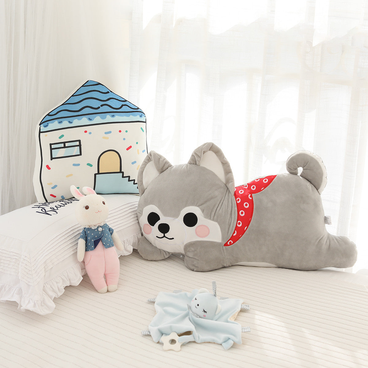 Cute printed Shiba Inu cushion pillow