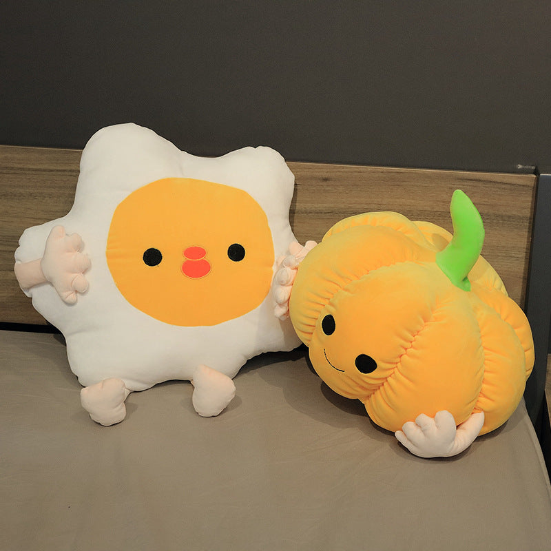 Creative pumpkin Figurine with poached eggs