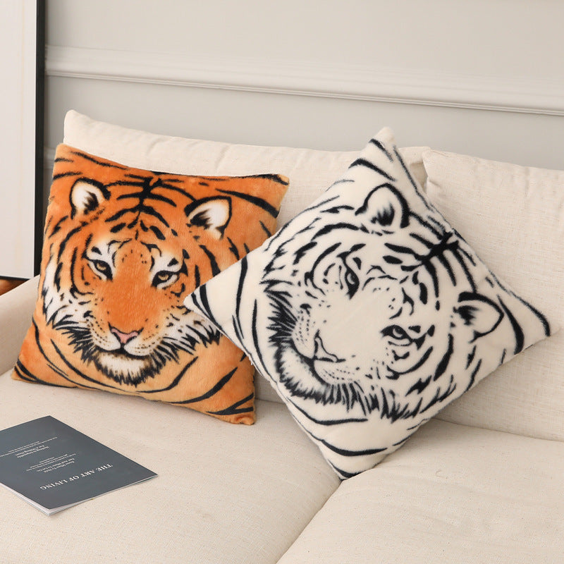 Simulation Tiger Head Pillow Nordic Modern Sofa Cushion