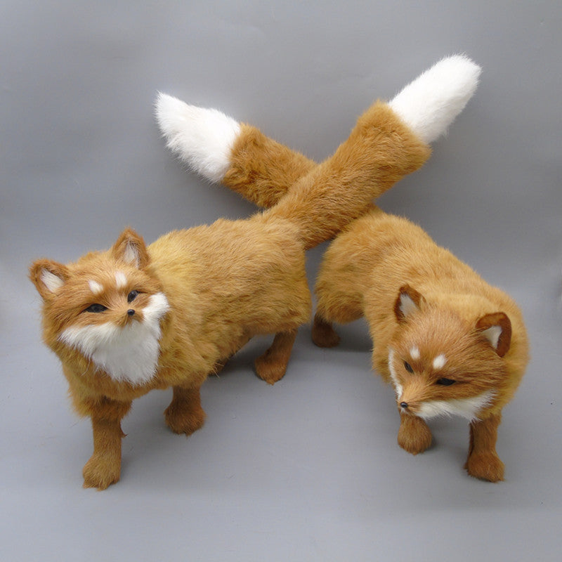 Crafts Rabbit Fur Simulation Fox Enhance Popularity Charm Home Decoration Handicrafts