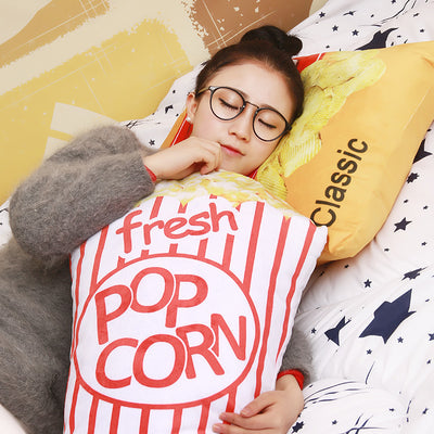 Cute Creative Snack Pillow French Fries Cola Popcorn Removable And Washable Plush Cushion Sofa Cushion Simulation