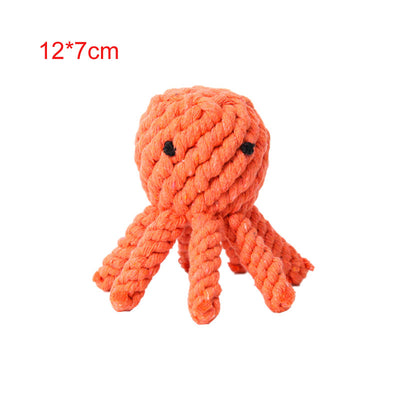 Animal Series Molar Teeth Cleaner Cotton Rope Cat Toy