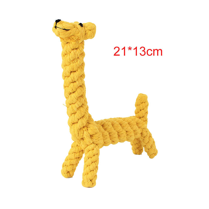 Animal Series Molar Teeth Cleaner Cotton Rope Cat Toy