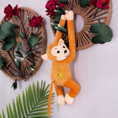 Long-armed Monkey Plush Toy Cute Banana Hanging Curtain