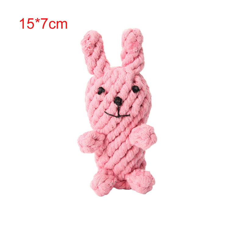 Animal Series Molar Teeth Cleaner Cotton Rope Cat Toy