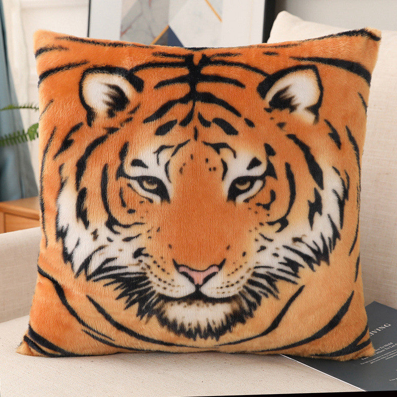 Simulation Tiger Head Pillow Nordic Modern Sofa Cushion
