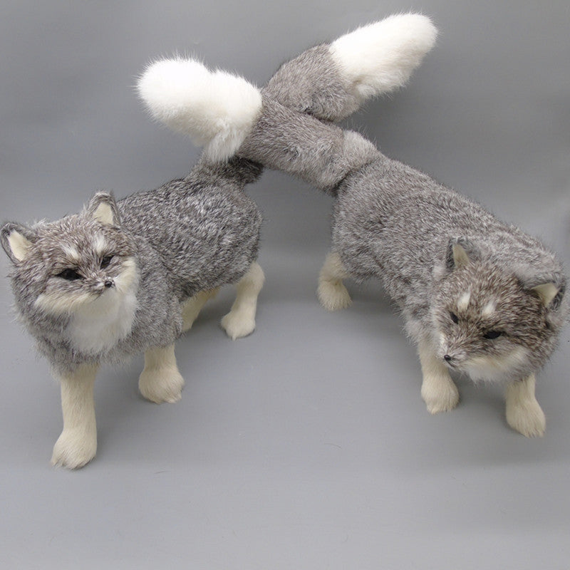 Crafts Rabbit Fur Simulation Fox Enhance Popularity Charm Home Decoration Handicrafts
