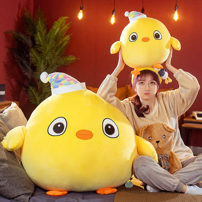 Soft Little Yellow Chicken Doll Sleeping Chicken Doll Plush Toy Accompany Sleeping Pillow Cartoon Children's Gift