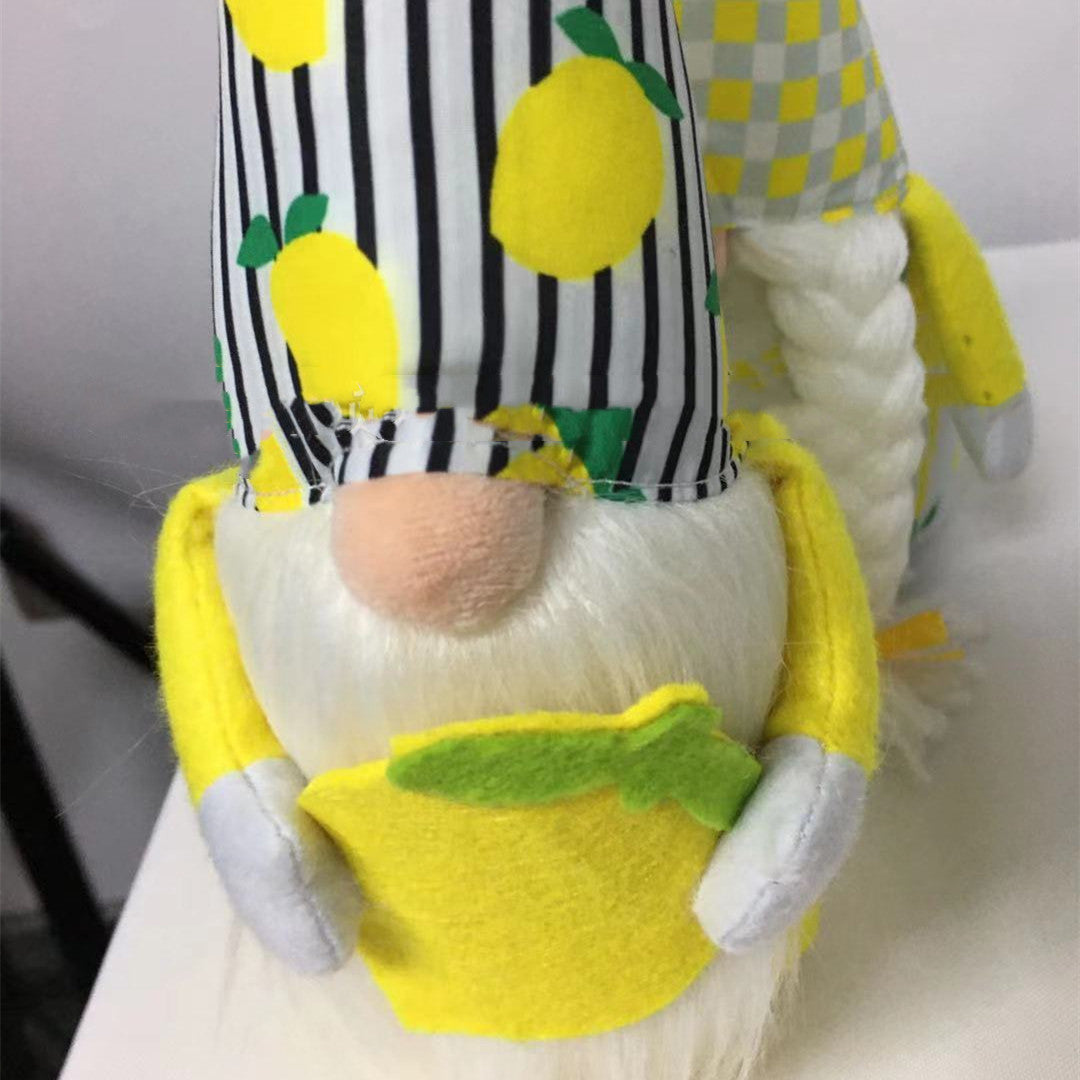 Lemon Faceless Old Man Plush Doll Ornament