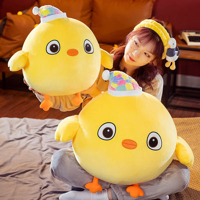 Soft Little Yellow Chicken Doll Sleeping Chicken Doll Plush Toy Accompany Sleeping Pillow Cartoon Children's Gift