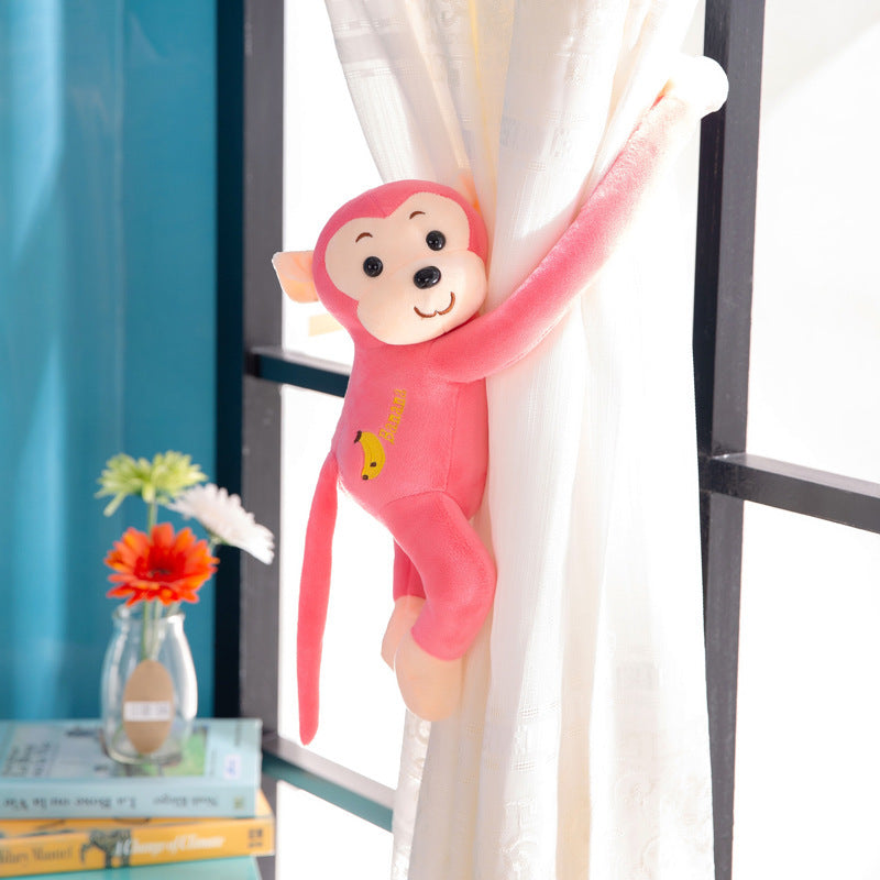 Long-armed Monkey Plush Toy Cute Banana Hanging Curtain