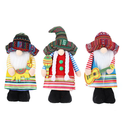 Mexican Carnival Sombrero Standing Musical Instrument Decoration