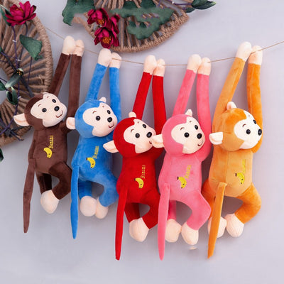 Long-armed Monkey Plush Toy Cute Banana Hanging Curtain