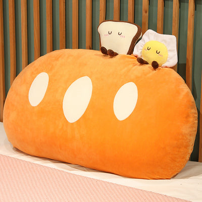 Cute Toast Bedside Cushion Bedroom Removable And Washable