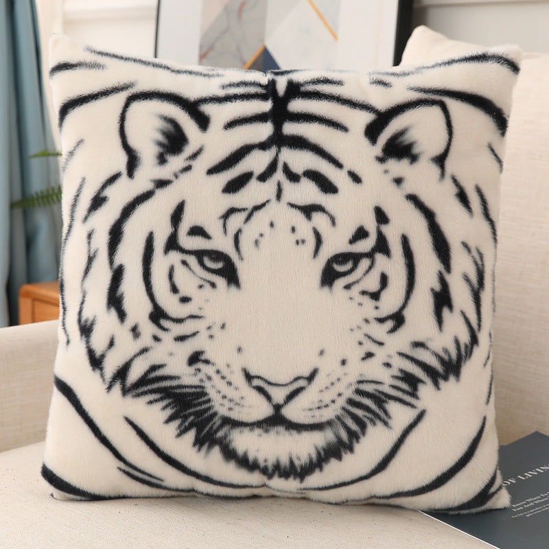 Simulation Tiger Head Pillow Nordic Modern Sofa Cushion